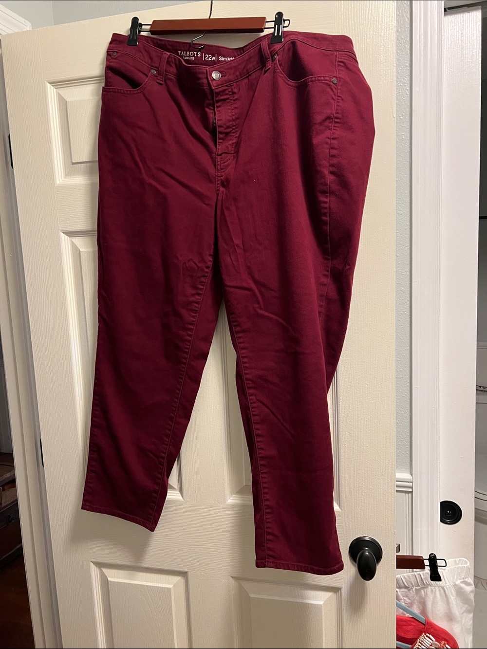 Talbots Women’s Deep Burgundy Straight Leg jeans
